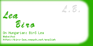 lea biro business card